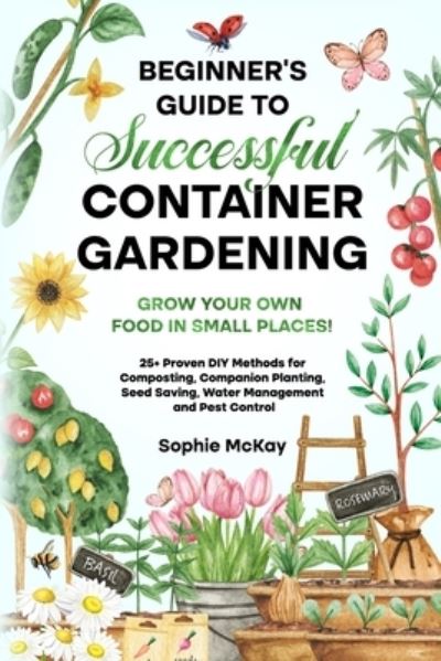 Sophie McKay · Beginner's Guide to Successful Container Gardening: Grow Your Own Food in Small Places! 25+ Proven DIY Methods for Composting, Companion Planting, Seed Saving, Water Management and Pest Control (Paperback Book) (2023)