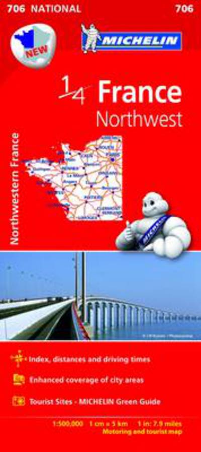 Michelin National Maps: Northwestern France 2015 - Michelin - Kirjat - Michelin - 9782067200630 - keskiviikko 31. lokakuuta 2018