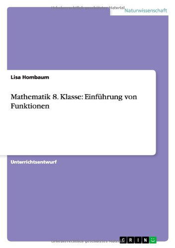 Cover for Hombaum · Mathematik 8. Klasse: Einführun (Book) [German edition] (2011)