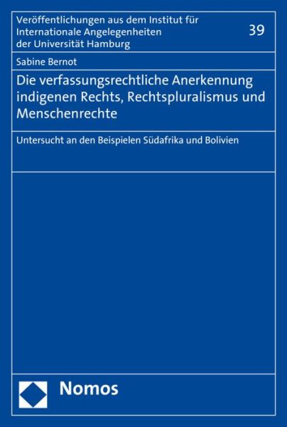 Cover for Bernot · Die verfassungsrechtliche Anerke (Book) (2016)