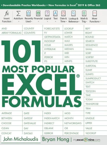 101 Most Popular Excel Formulas - John Michaloudis - Bøger - My Excel Online SLU - 9788409378630 - 17. februar 2022