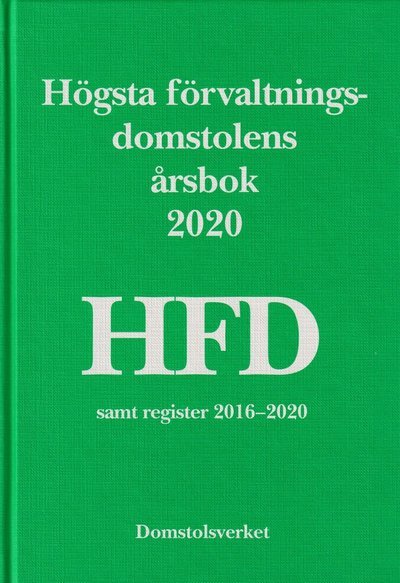 Cover for Högsta förvaltningsdomstolens årsbok 2020 (HFD) (Bound Book) (2021)