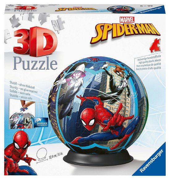 Marvel 3d Puzzle Spider-man Puzzle Ball (72 Teile) - Ravensburger - Merchandise - Ravensburger - 4005556115631 - 8. september 2023