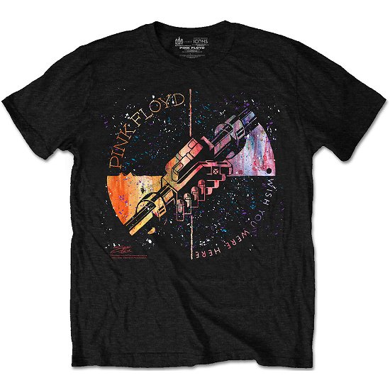 Pink Floyd Unisex T-Shirt: Machine Greeting Orange - Pink Floyd - Merchandise - Get Down Art - 5055979969631 - December 12, 2016