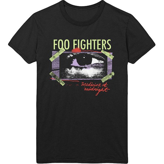 Cover for Foo Fighters · Foo Fighters Unisex T-Shirt: Medicine At Midnight Taped (T-shirt) [size S] [Black - Unisex edition] (2021)