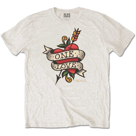 Nas Unisex T-Shirt: Love Tattoo - Nas - Merchandise -  - 5056170644631 - 