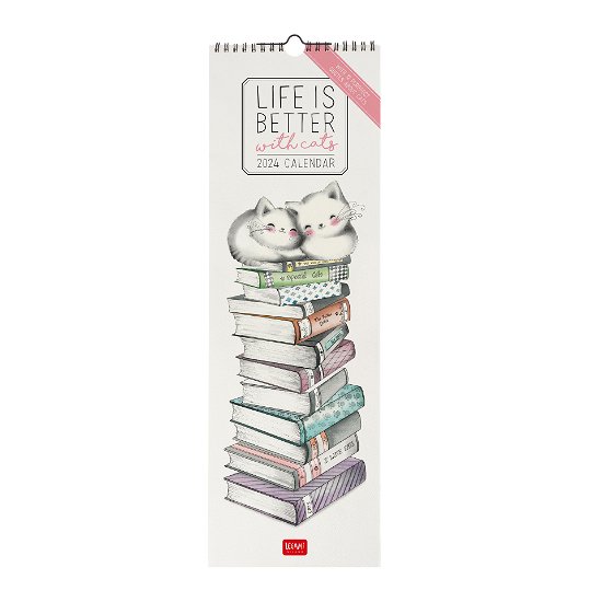 Cover for Legami · Wall Calendars - 2024 Wall Calendar - Sketchy Cats - 16x49 - Cats (Paperback Book) (2023)
