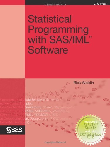 Cover for Rick Wicklin · Statistical Programming with Sas / Iml Software (Paperback Book) (2010)