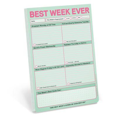 Cover for Knock Knock Best Week Ever Pad Pastel Version · Knock Knock Best Week Ever Pad (Print) [Pastel edition] (2022)