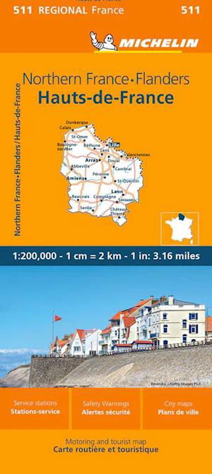 Nord-Pas-de-Calais, Picardy - Michelin Regional Map 511 - Michelin - Böcker - Michelin Editions des Voyages - 9782067258631 - 19 januari 2023