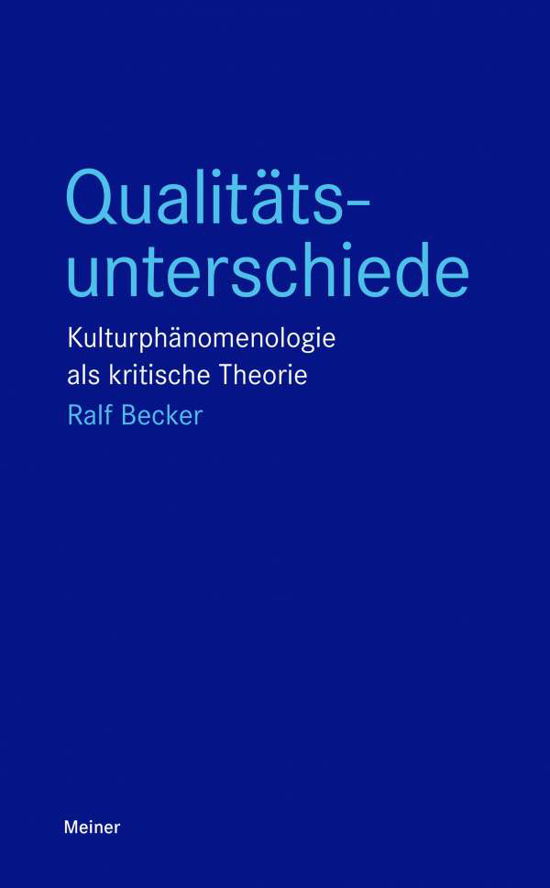 Qualitätsunterschiede - Becker - Other -  - 9783787339631 - 