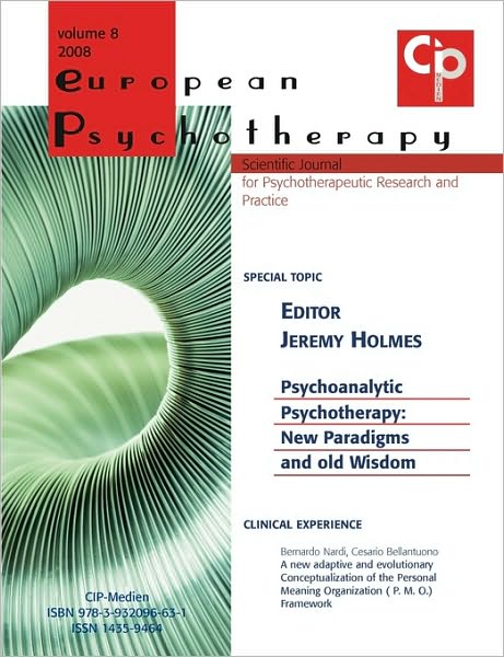 Cover for Rainer Krause · European Psychotherapy Vol. 8 (Paperback Book) (2009)