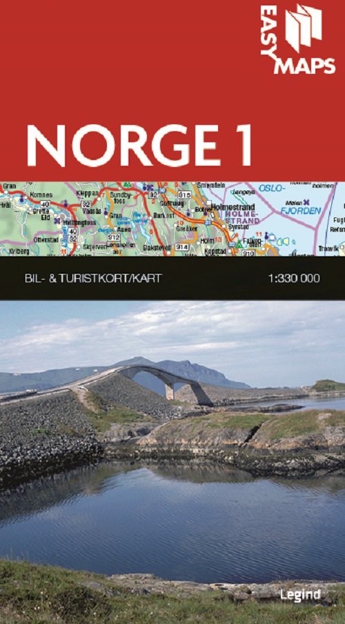 Cover for Legind A/S · Easy Maps - Lande og regioner: Easy Maps - Norge delkort 1 (Map) [1st edition] (2015)