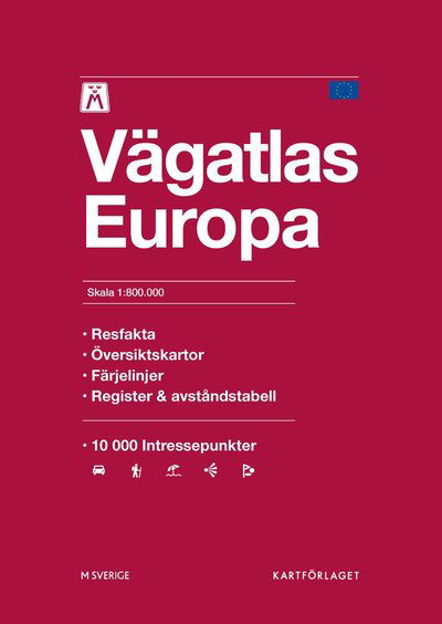 Cover for M Vägatlas Europa Skala 1:800 000 (Book) (2024)