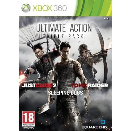 ULTIMATE ACTION Triple Pack (JC2 + Tomb Raider + S - Xbox 360 - Spel - Square Enix - 5021290066632 - 24 april 2019