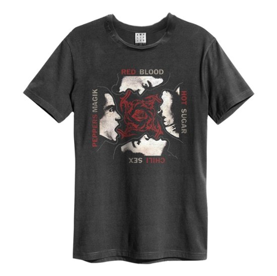 Red Hot Chili Pepper Blood Sugar Sex Magic Amplified Small Vintage Charcoal T Shirt - Red Hot Chili Pepper - Koopwaar - AMPLIFIED - 5054488162632 - 