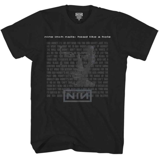 Nine Inch Nails Unisex T-Shirt: Head Like A Hole - Nine Inch Nails - Mercancía - PHD - 5056012042632 - 24 de febrero de 2020