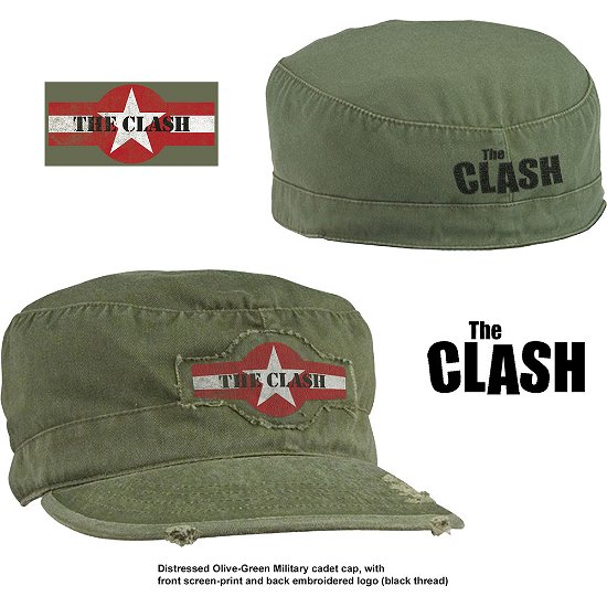 The Clash Unisex Military Cap: Star Logo (Distressed) - Clash - The - Merchandise - ROCK OFF - 5056170676632 - 
