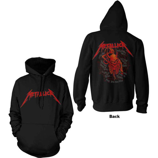 Metallica Unisex Pullover Hoodie: Skull Screaming Red (Back Print) - Metallica - Fanituote -  - 5056187762632 - 