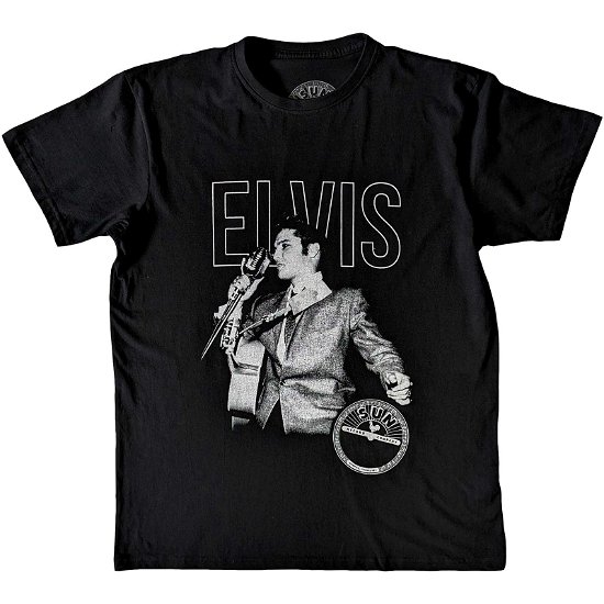 Cover for Sun Records · Sun Records Unisex T-Shirt: Elvis Live Portrait (T-shirt) [size S]
