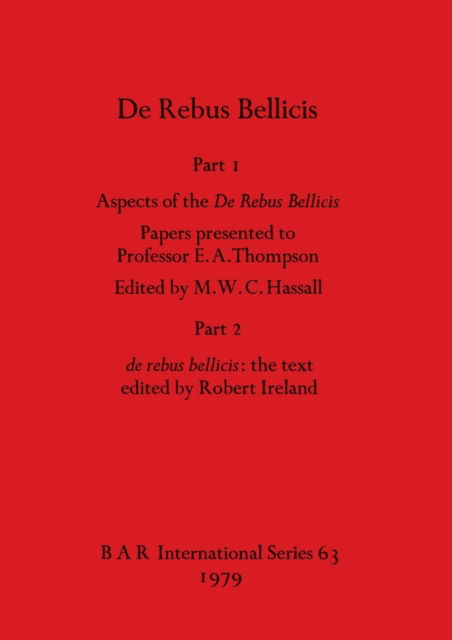 De rebus bellicis. - - Other - British Archaeological Reports - 9780860540632 - September 1, 1979