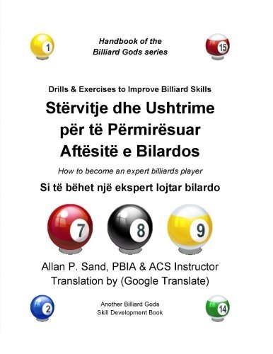 Cover for Allan P. Sand · Drills &amp; Exercises to Improve Billiard Skills (Albanian): How to Become an Expert Billiards Player (Paperback Book) [Albanian edition] (2012)