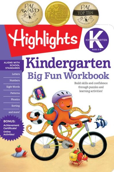 Cover for Highlights Learning · Kindergarten Big Fun Workbook: 256-Page School Workbook, Practice Language Arts, Math and More for Kindergartners - Highlights Big Fun Activity Workbooks (Taschenbuch) (2017)