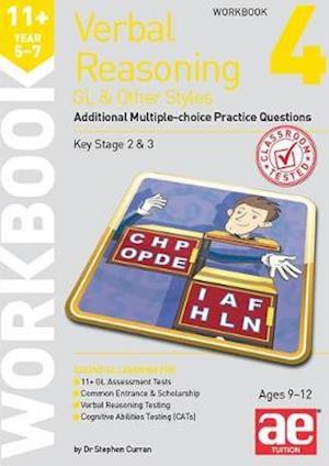 Cover for Stephen C. Curran · 11+ Verbal Reasoning Year 5-7 GL &amp; Other Styles Workbook 4: Additional Multiple-choice Practice Questions (Paperback Book) (2018)