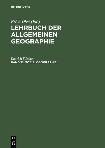 Cover for Dietrich Fliedner · Lehrbuch der Allgem.Geographie.13 (Book) (1992)