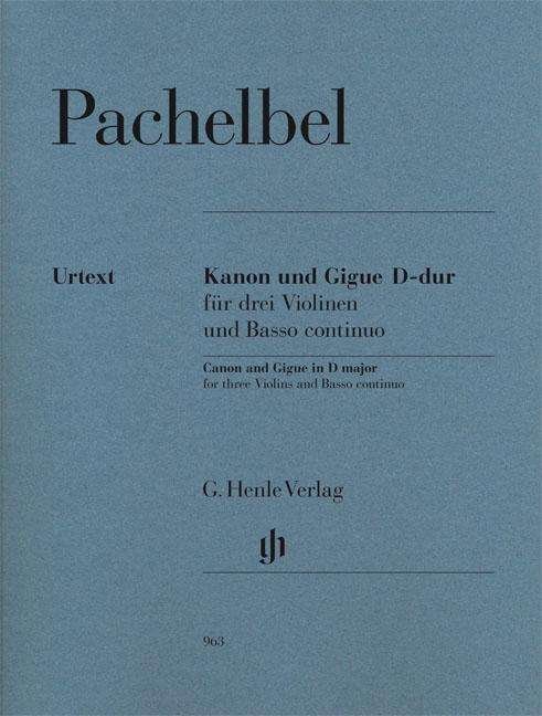 Cover for Pachelbel · Kanon u.Gig.,3Vl+Cem.HN963 (Bog)