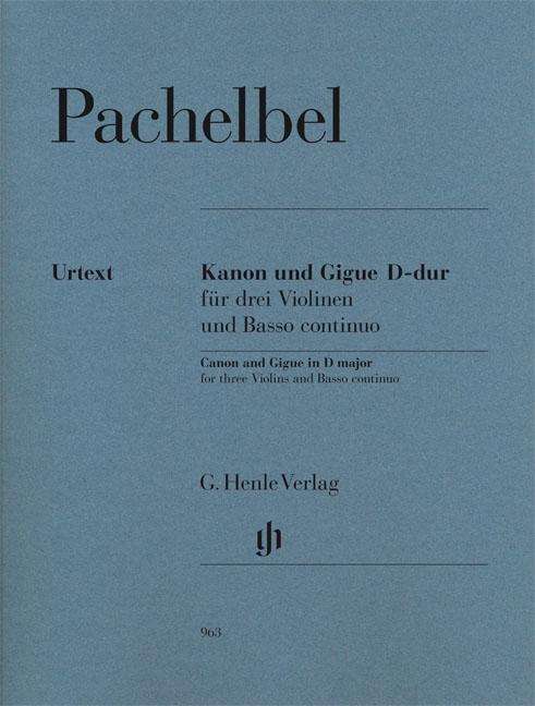 Cover for Pachelbel · Kanon u.Gig.,3Vl+Cem.HN963 (Book)