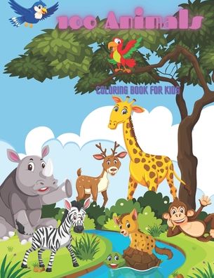 Cover for Lucy Dourif · 100 Animals - COLORING BOOK FOR KIDS (Paperback Book) (2020)