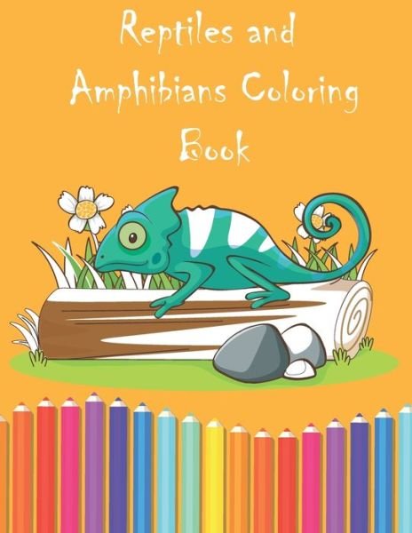Cover for Amzil Coloring Book · Reptiles and Amphibians Coloring Book (Paperback Bog) (2021)