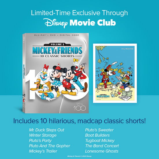 Cover for Mickey &amp; Friends 10 Classic Shorts - Volume 2 (Blu-ray) (2023)