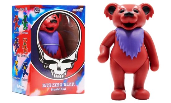 Grateful Dead- Dancing Bear (Stealie Red) Reaction Figure - Grateful Dead - Merchandise - SUPER 7 - 0840049816633 - January 10, 2023