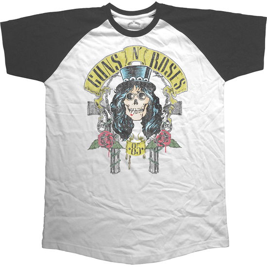 Guns N' Roses Unisex Raglan T-Shirt: Slash 1985 - Guns N' Roses - Merchandise - Bravado - 5055979965633 - 12. december 2016