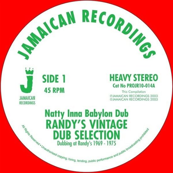 Randy's Vintage Dub Selection - V/A - Musik - JAMAICAN RECORDINGS - 5060135763633 - 14. juli 2023