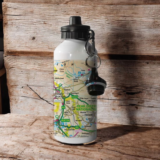 Cover for OS Map 600ml Metal Water Bottle - Peak District National Park (MERCH) (2025)