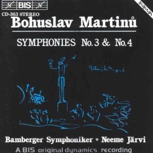 Cover for Martinu / Jarvi / Bamberg So · Symphonies 3 &amp; 4 (CD) (1994)