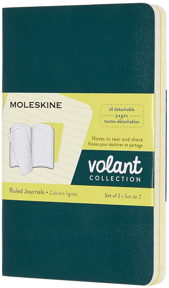 Cover for Moleskine · Moleskine Volant Journals Pocket Ruled Pine.Green Lemon Yellow (Stationery) (2018)