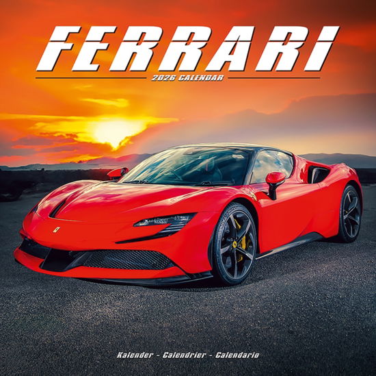 Cover for Ferrari Calendar 2026  Square Car Wall Calendar - 16 Month (Calendar) (2025)
