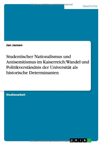 Cover for Jansen · Studentischer Nationalismus und (Book) [German edition] (2013)