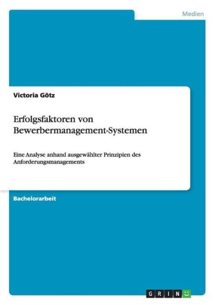 Cover for Götz · Erfolgsfaktoren von Bewerbermanage (Book) (2015)