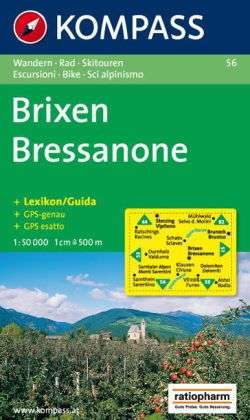 Cover for Mair-Dumont / Kompass · Brixen - Bressanone, Kompass Wanderkarte 56 1:50 000 (Book) (2002)