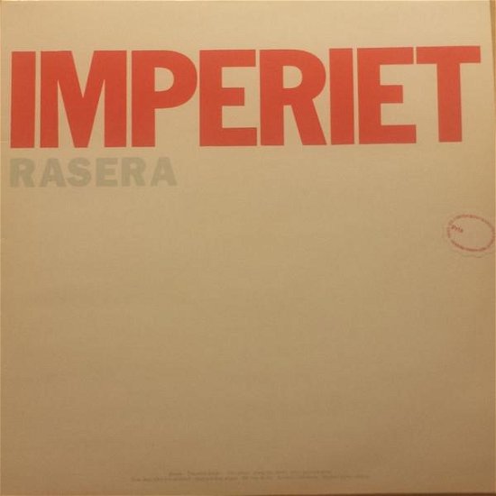 Cover for Imperiet · Rasera (LP) [Reissue edition] (2018)