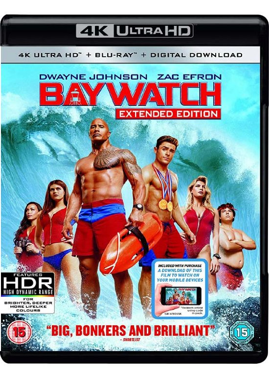 Cover for Baywatch 4k Uhd+bd+uv · Baywatch (4K UHD Blu-ray) (2017)