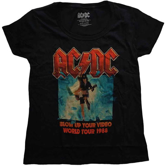 AC/DC Ladies T-Shirt: Blow Up Your Video - AC/DC - Merchandise - Perryscope - 5055979968634 - 12. december 2016