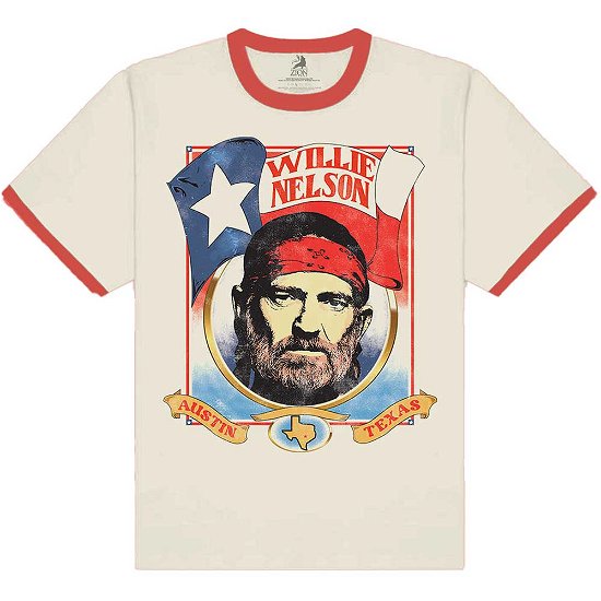 Willie Nelson Unisex Ringer T-Shirt: Americana - Willie Nelson - Fanituote -  - 5056561029634 - 