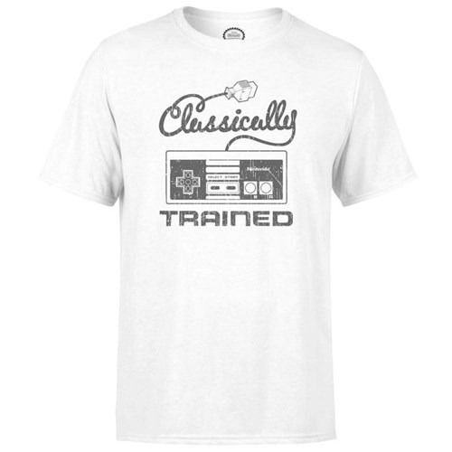 Nintendo Retro NES Classically Trained Mens White T-Shirt - Nintendo - Merchandise -  - 5060452681634 - 