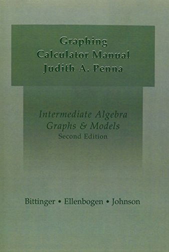 Cover for Marvin L. Bittinger · Intermediate Algebra: Graphs &amp; Models (Paperback Book) [2nd edition] (2003)